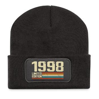 Vintage 1998 Anniversaire Rétro - Né en 1998 - Beanie recyclé à patch - charbon - Devant