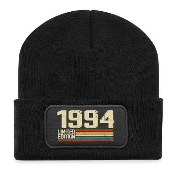 Vintage 1994 Retro Birthday - Born in 1994 - Recycled Patch Beanie - black - Front
