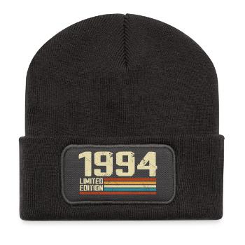 Vintage 1994 Retro Birthday - Born in 1994 - Recycled Patch Beanie - dark grey - Front