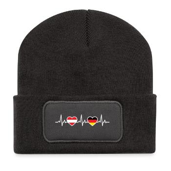 Austria Germany Heartbeat Austrians - Recycled Patch Beanie - dark grey - Front