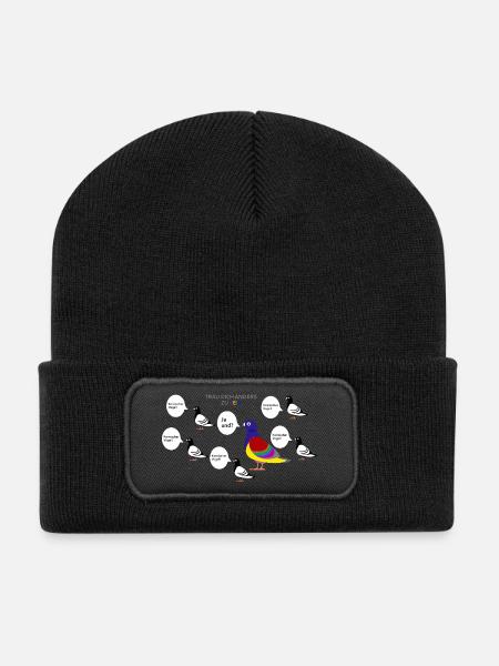 Trau dich anders zu sein - Recycelte Patch Beanie - Schwarz