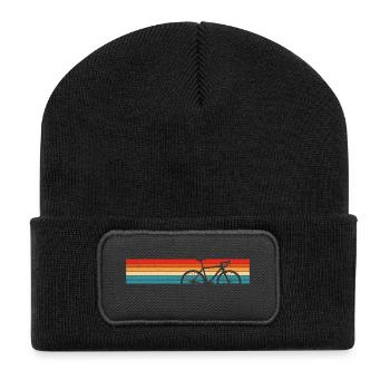 Vélo Rétro Cycliste Cyclisme - Beanie recyclé à patch - noir - Devant