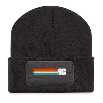 T-shirt rétro 1998 98 vintage 1998 - Beanie recyclé à patch - charbon - Devant