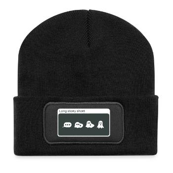 Progression mignonne de la bulle de parole au fantôme - Beanie recyclé à patch - noir - Devant