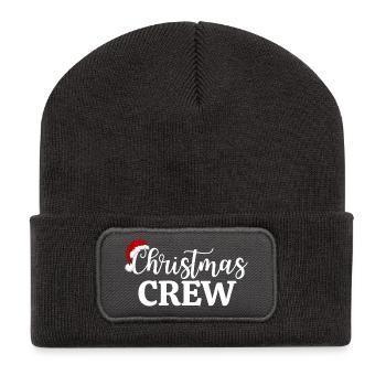 Weihnachts-Crew - Recycelte Patch Beanie - Dunkelgrau - Vorne