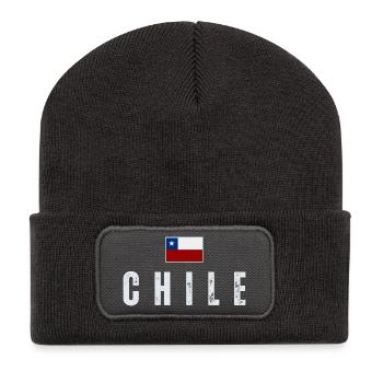 Ich liebe Chile, chilenischen Stolz - Recycelte Patch Beanie - Dunkelgrau - Vorne
