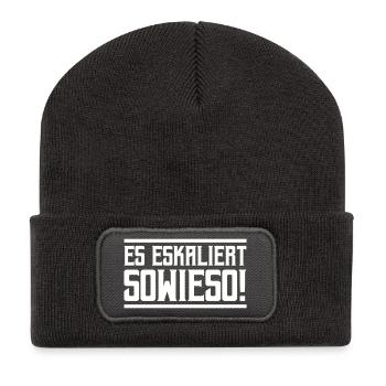 De toute façon, ça s’intensifie ! - Beanie recyclé à patch - charbon - Devant