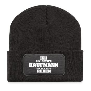 Kaufmann als Beruf - Recycelte Patch Beanie - Dunkelgrau - Vorne
