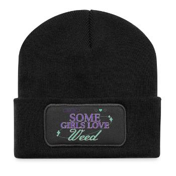 Some Girls Love Weed - Recycled Patch Beanie - black - Front