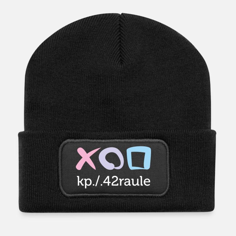 Raule - Beanie recyclé à patch - noir