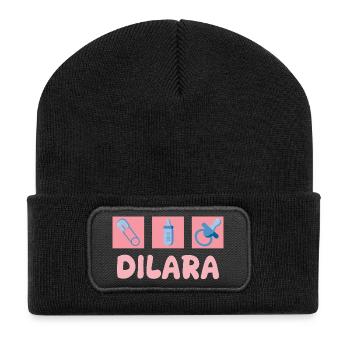 Pacifier Dilara - Recycled Patch Beanie - black - Front