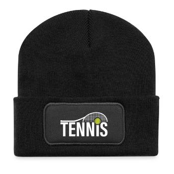 Tennis - Beanie recyclé à patch - noir - Devant