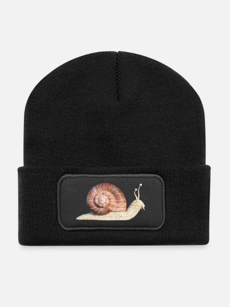 escargot - Beanie recyclé à patch - noir