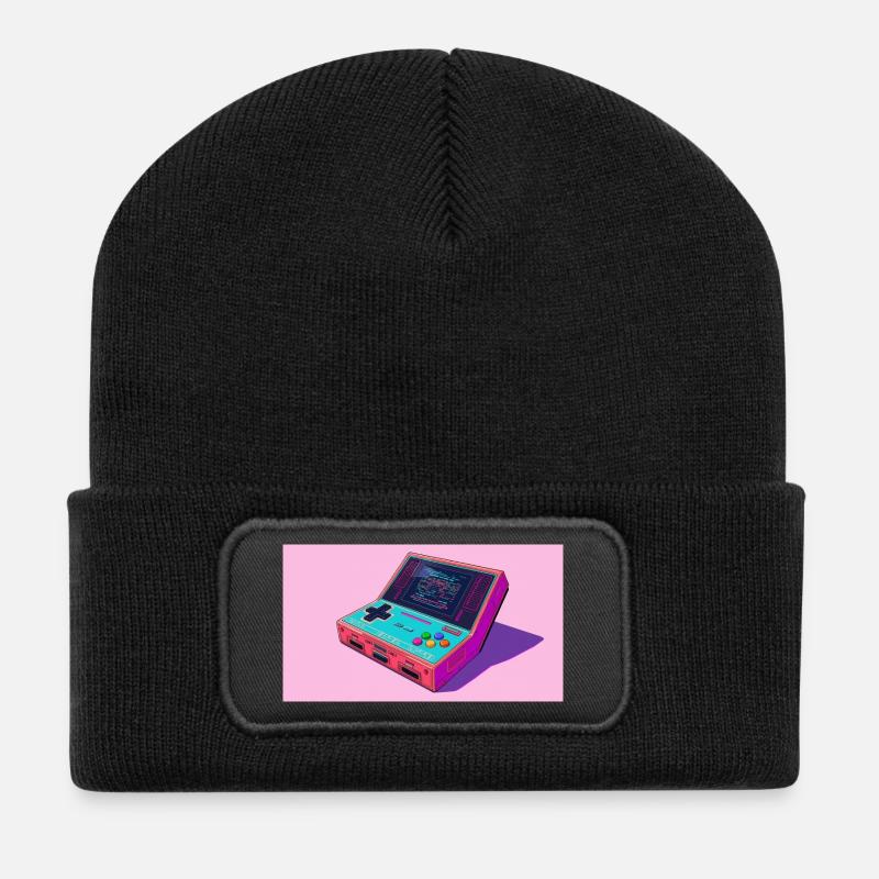 Console fraîche - Beanie recyclé à patch - noir
