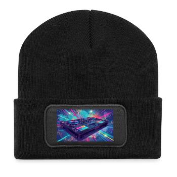 J’adore la musique - Beanie recyclé à patch - noir - Devant