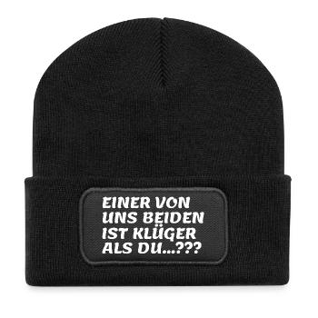 Two smarter than you Saying - Recycled Patch Beanie - black - Front