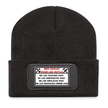 Werkzeuge - Recycelte Patch Beanie - Dunkelgrau - Vorne