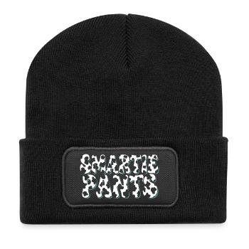 Bubble graffiti with turquoise exterior line - Recycled Patch Beanie - black - Front