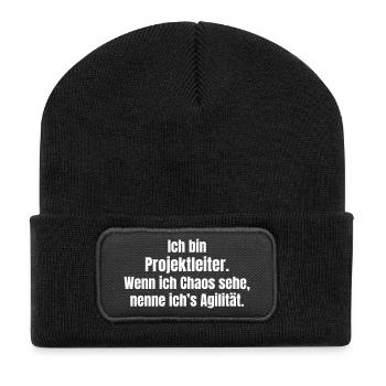 Chaos is agility: Project manager - Recycled Patch Beanie - black - Front