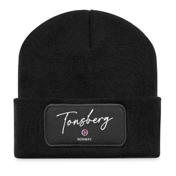 Tonsberg - Norway Flag - Norge - Norwegen - Recycled Patch Beanie - black - Front