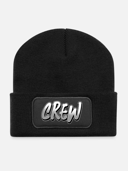 Crew - Recycelte Patch Beanie - Schwarz
