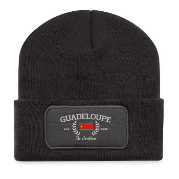 Guadeloupe - France - France - Caraïbes - Beanie recyclé à patch - charbon - Devant