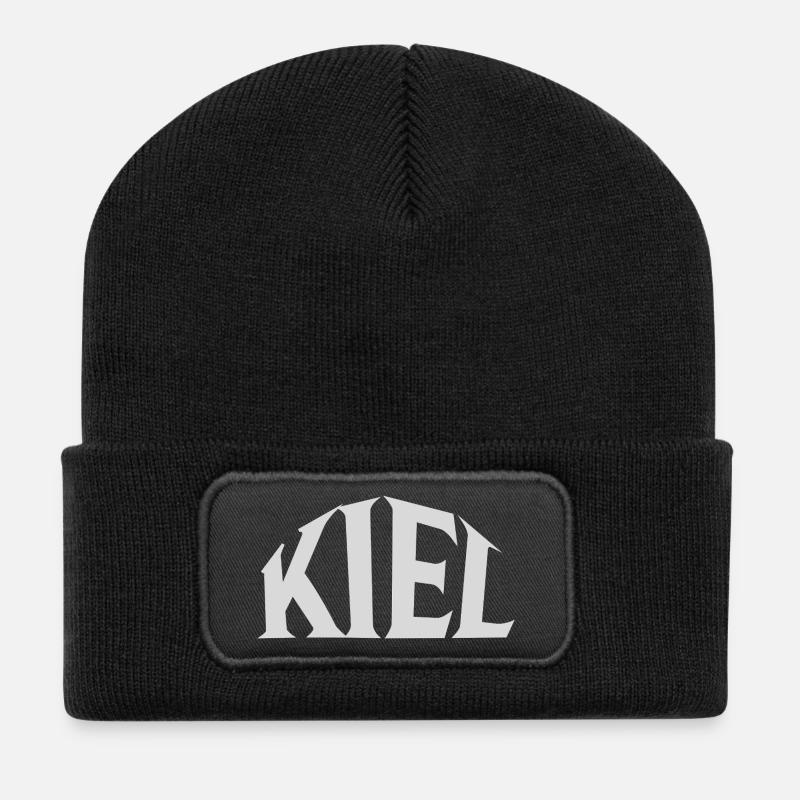 Kiel - Recycelte Patch Beanie - Schwarz