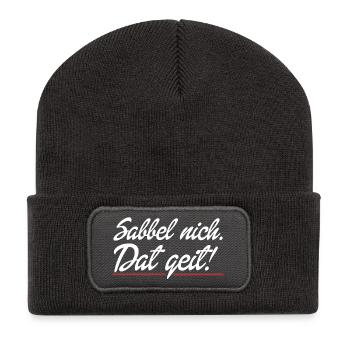 that works - Recycled Patch Beanie - dark grey - Front