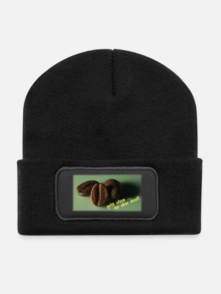 Coffee beans - Recycled Patch Beanie - black