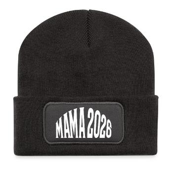 Mama 2026 - Recycelte Patch Beanie - Dunkelgrau - Vorne