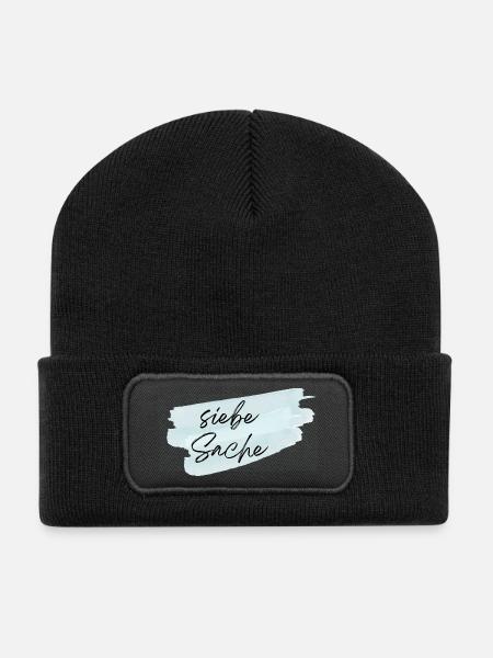 Septième chose - Beanie recyclé à patch - noir