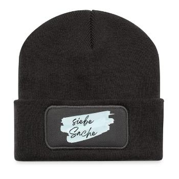 seventh thing - Recycled Patch Beanie - dark grey - Front