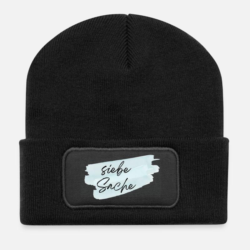 siebe Sache - Recycelte Patch Beanie - Schwarz