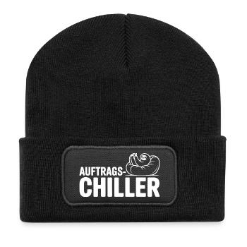 Order Chiller Order Chiller Office Sloth - Recycled Patch Beanie - black - Front