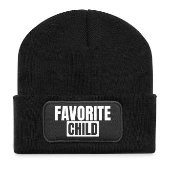 Enfant préféré - Beanie recyclé à patch - noir - Devant