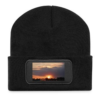 A beautiful sunset - Recycled Patch Beanie - black - Front