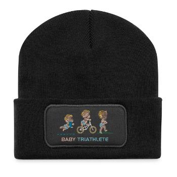 Petit Triathlète en Plein Air - Beanie recyclé à patch - noir - Devant