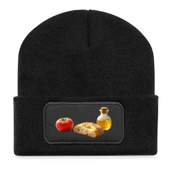moment - Beanie recyclé à patch - noir - Devant