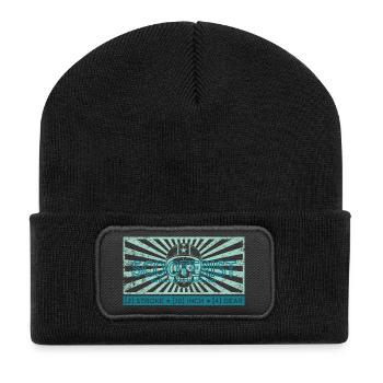 Scooterist Enthusiast Vintage Rays - Recycled Patch Beanie - black - Front