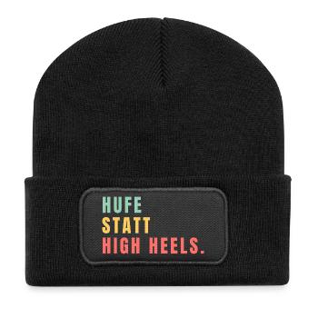 Hooves instead of high heels - Recycled Patch Beanie - black - Front