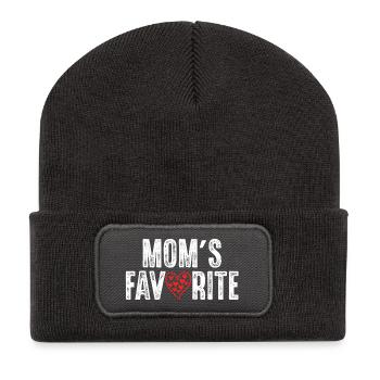 Mom's Favorite - Recycled Patch Beanie - dark grey - Front
