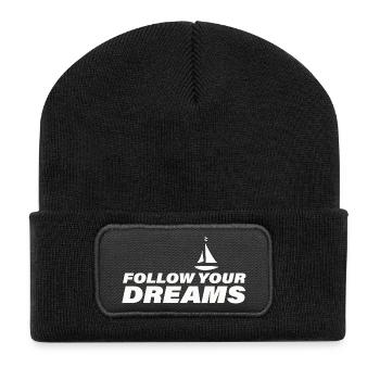 Suivez vos rêves - Beanie recyclé à patch - noir - Devant