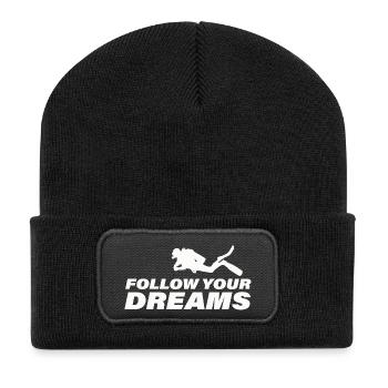 Suivez vos rêves - Beanie recyclé à patch - noir - Devant