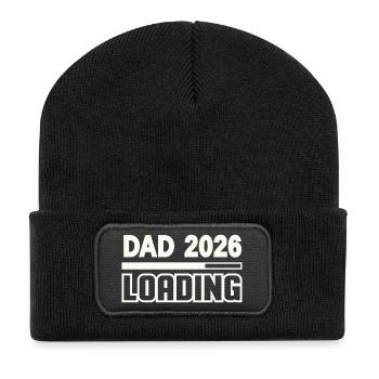 dad_2026_loading- - Recycelte Patch Beanie - Schwarz - Vorne