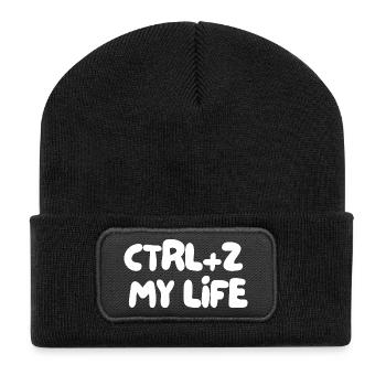 CTRL+Z MA VIE - Beanie recyclé à patch - noir - Devant