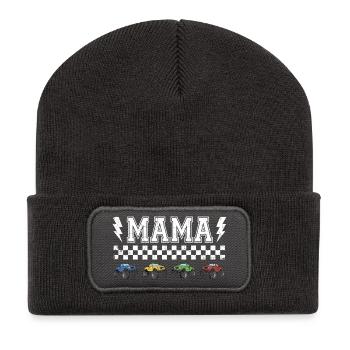 Monster Truck Mom Cool Mom Design Tout-terrain - Beanie recyclé à patch - charbon - Devant