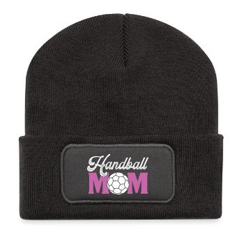 Maman de handball - Beanie recyclé à patch - charbon - Devant