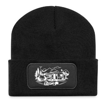 Camping - Recycled Patch Beanie - black - Front