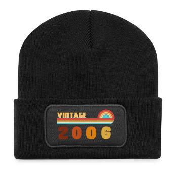 Tee 20 Jahre Schwarz Gold geboren 2006 - Recycelte Patch Beanie - Schwarz - Vorne