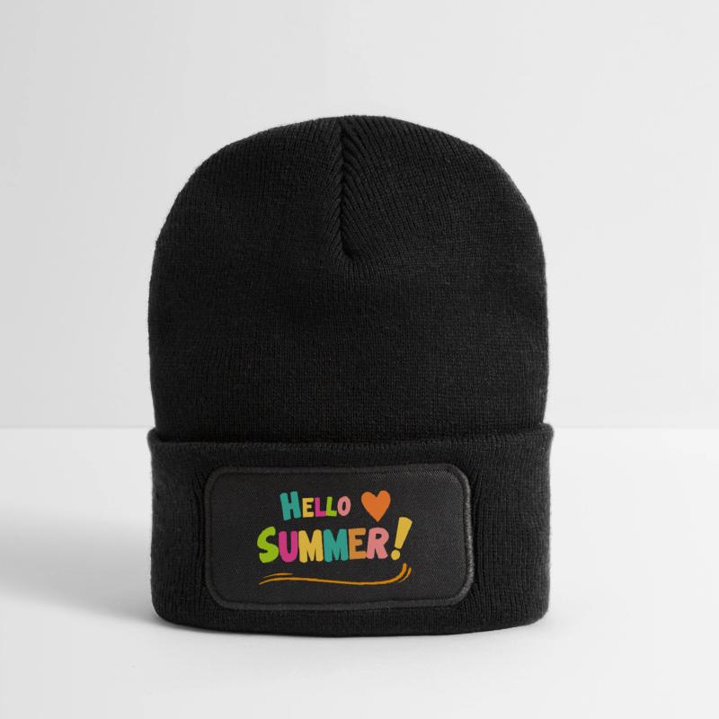 Hello Summer Farbexplosion Recycelte Patch Beanie